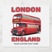 Custom Text London - England Bierflaschenetikett (Einzelnes Label)