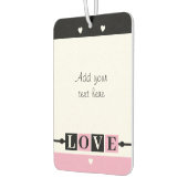 Custom text lovebirds romantic Valentine pink Autolufterfrischer (Links)