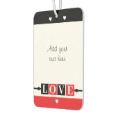 Custom text lovebirds romantic Valentine red Autolufterfrischer (Links)
