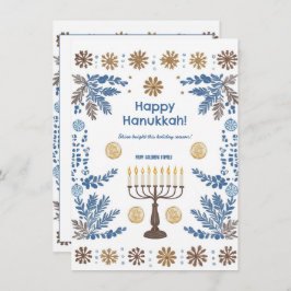 Custom text Luminous Festival of Lights Feiertagskarte