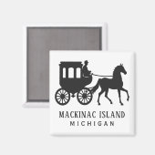Custom Text Mackinac Island Magnet (Vorderseite/Rückseite)