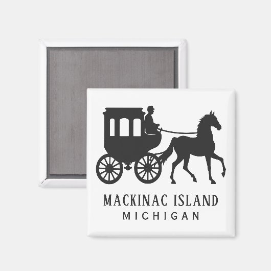 Custom Text Mackinac Island Magnet (Vorderseite/Rückseite)