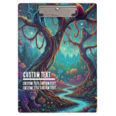 Custom Text Magical Jungle Monkeys & Leopard Klemmbrett (Vorderseite)