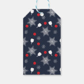 Custom text marineblau 💙 pickleball Weihnachten Geschenkanhänger (Rückseite)