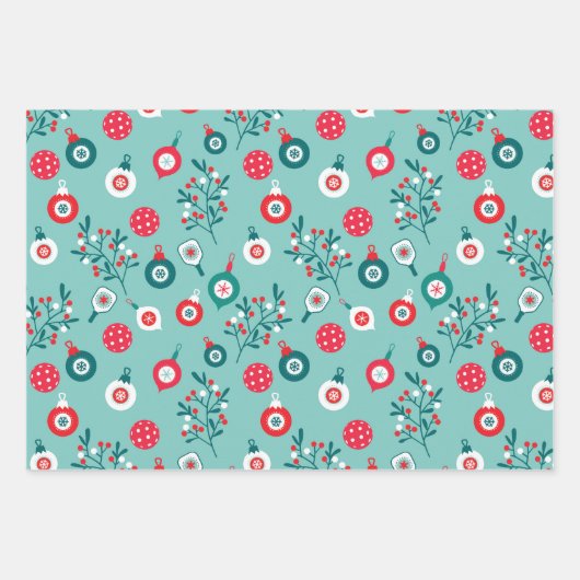 Custom text marineblau 💙 pickleball Weihnachten Geschenkpapier Set (Vorderseite 2)