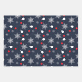 Custom text marineblau 💙 pickleball Weihnachten Geschenkpapier Set (Vorderseite)