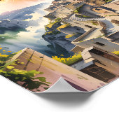  Custom Text Matera Italy Travel Sassi di Matera Poster (Ecke)