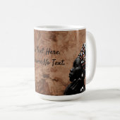 Custom Text Melanin Pride Strong Black Girl Queen Kaffeetasse (VorderseiteRechts)