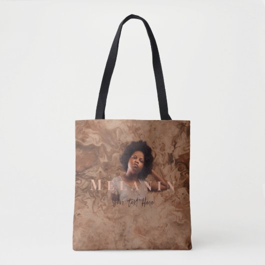 Custom Text Melanin Pride Strong Black Girl Queen Tasche (Vorderseite)