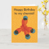 Custom Text Methan Molecule Chemist Geburtstag Karte (Gelbe Blume)