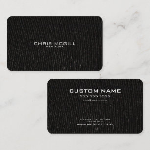 CUSTOM TEXT - Minimalistische Schwarze Leinwand Te Visitenkarte