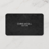 CUSTOM TEXT - Minimalistische Schwarze Textur Visitenkarte (Vorderseite)