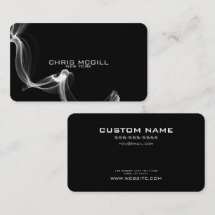 CUSTOM TEXT - Minimalistisches Schwarzes Glühen Visitenkarte