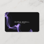 CUSTOM TEXT - Minimalistisches Schwarzes Glühen Visitenkarte (Vorderseite)