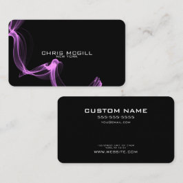 CUSTOM TEXT - Minimalistisches Schwarzes Glühen Visitenkarte