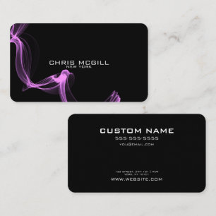 CUSTOM TEXT - Minimalistisches Schwarzes Glühen Visitenkarte