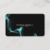 CUSTOM TEXT - Minimalistisches Schwarzes Glühen Visitenkarte (Vorderseite)