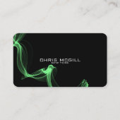 CUSTOM TEXT - Minimalistisches Schwarzes Glühen Visitenkarte (Vorderseite)