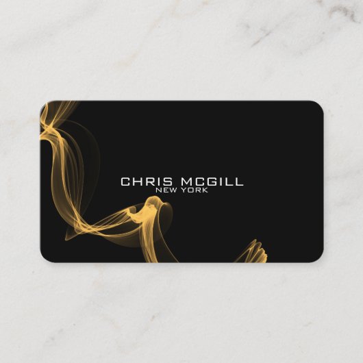 CUSTOM TEXT - Minimalistisches Schwarzes Glühen Visitenkarte (Vorderseite)