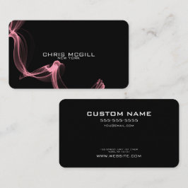 CUSTOM TEXT - Minimalistisches Schwarzes Glühen Visitenkarte