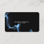 CUSTOM TEXT - Minimalistisches Schwarzes Glühen Visitenkarte (Vorderseite)