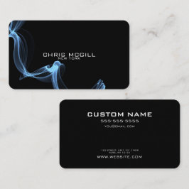 CUSTOM TEXT - Minimalistisches Schwarzes Glühen Visitenkarte