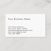 Custom Text Modern Black QR Code Professional Visitenkarte (Rückseite)