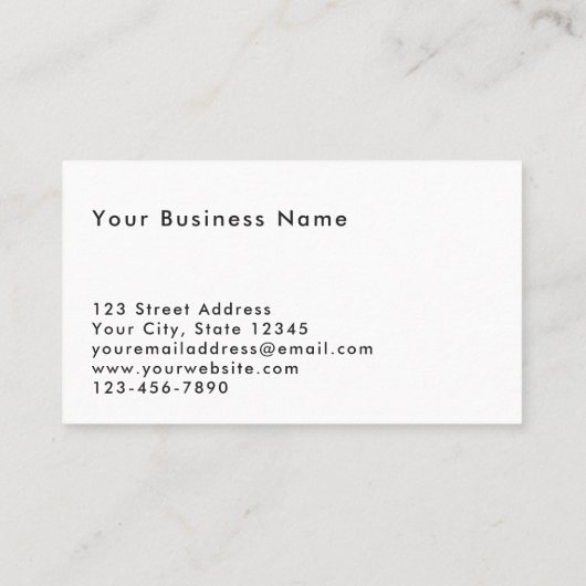 Custom Text Modern Black QR Code Professional Visitenkarte (Rückseite)