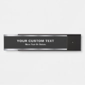 Custom Text Modern Black & Silver Glamorous Luxury Türschild (Vorderseite )
