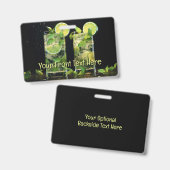 Custom Text Mojito Cocktails Ausweis (Vorder- & Rückseite)