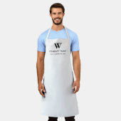 Custom Text Monogram Website Personalized White Schürze (Getragen)