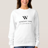 Custom Text Monogram Website Personalized White Sweatshirt (Vorderseite)