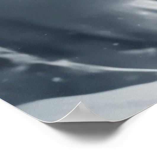 Custom Text Mountain Skier Poster (Ecke)