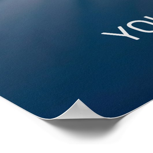 Custom Text Mountain Skier Poster (Ecke)