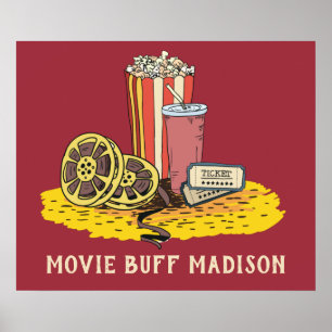Custom text Movie Buff Poster