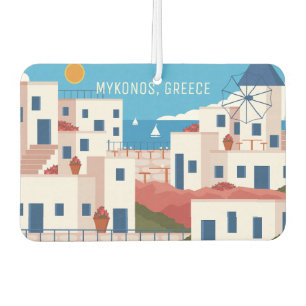 Custom Text Mykonos Griechenland Autolufterfrischer