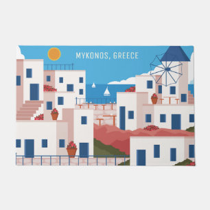 Custom Text Mykonos Griechenland Fußmatte
