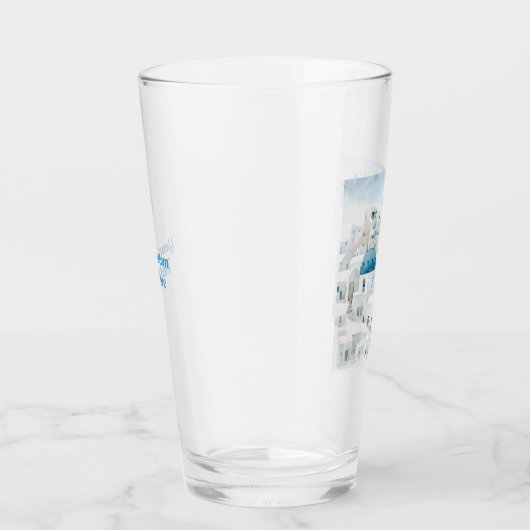 Custom Text Mykonos Griechenland Glas (Rechts)