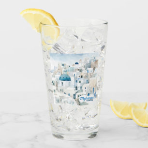 Custom Text Mykonos Griechenland Glas