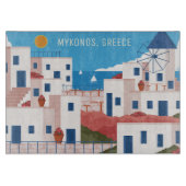 Custom Text Mykonos Griechenland Schneidebrett (Vorderseite)