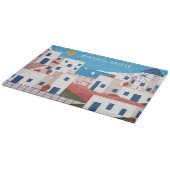 Custom Text Mykonos Griechenland Schneidebrett (Ecke)