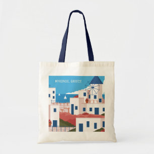 Custom Text Mykonos Griechenland Tragetasche