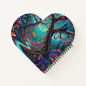 Custom Text Mystical Forest Wildlife Jaguar Monkey Notizblock (Rückseite)