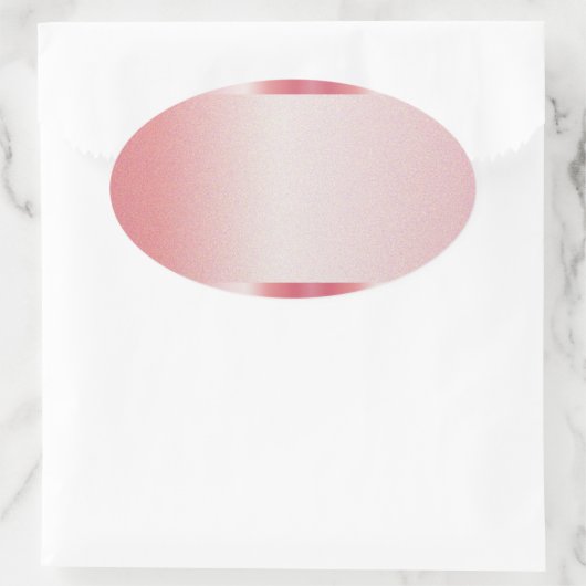 Custom Text Name Logo Rose Gold Blank Template Ovaler Aufkleber (Tasche)