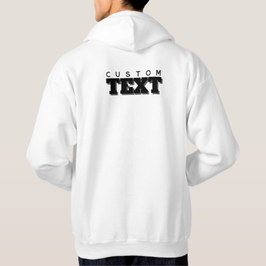 Custom Text Name Mens Modern Double Sided Print Hoodie (Rückseite)
