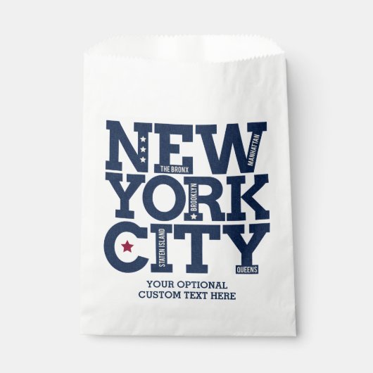 Custom Text New York City Geschenktütchen (Vorderseite)