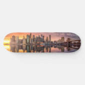 Custom Text New York City Skyline Skateboard (Horizontal)