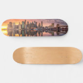 Custom Text New York City Skyline Skateboard (Horizontal)