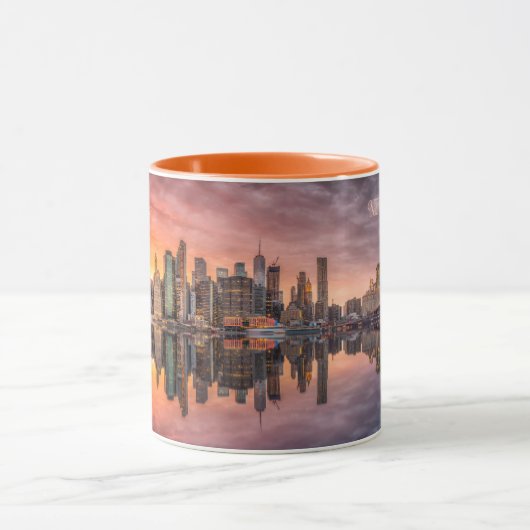 Custom Text New York City Skyline Tasse (Zentrum)
