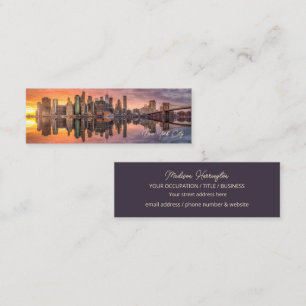 Custom Text New York City Skyline Telefonnummerkarte